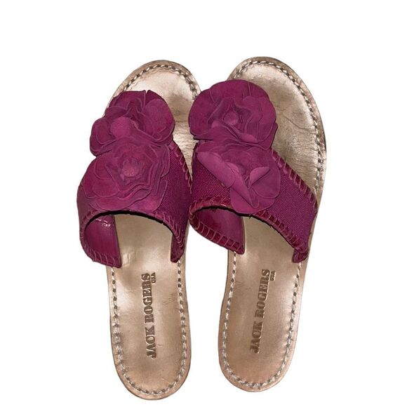 Jack Rogers Pink Fabric Shoes Size 6 - Picture 1 of 5